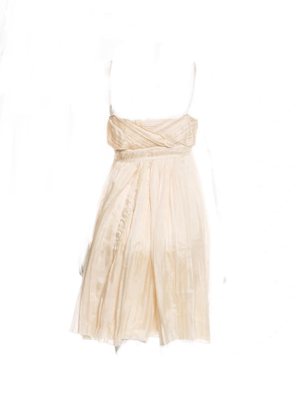 Diane Von Furstenburg 100% Silk Pleated Dress.  Size 8.  Like new.